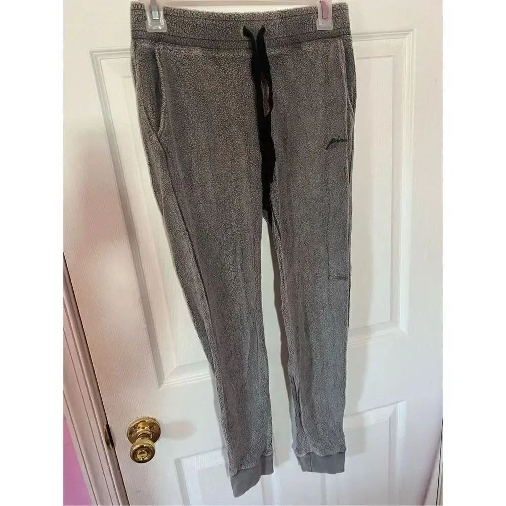 VS Pink Gray Sherpa Joggers